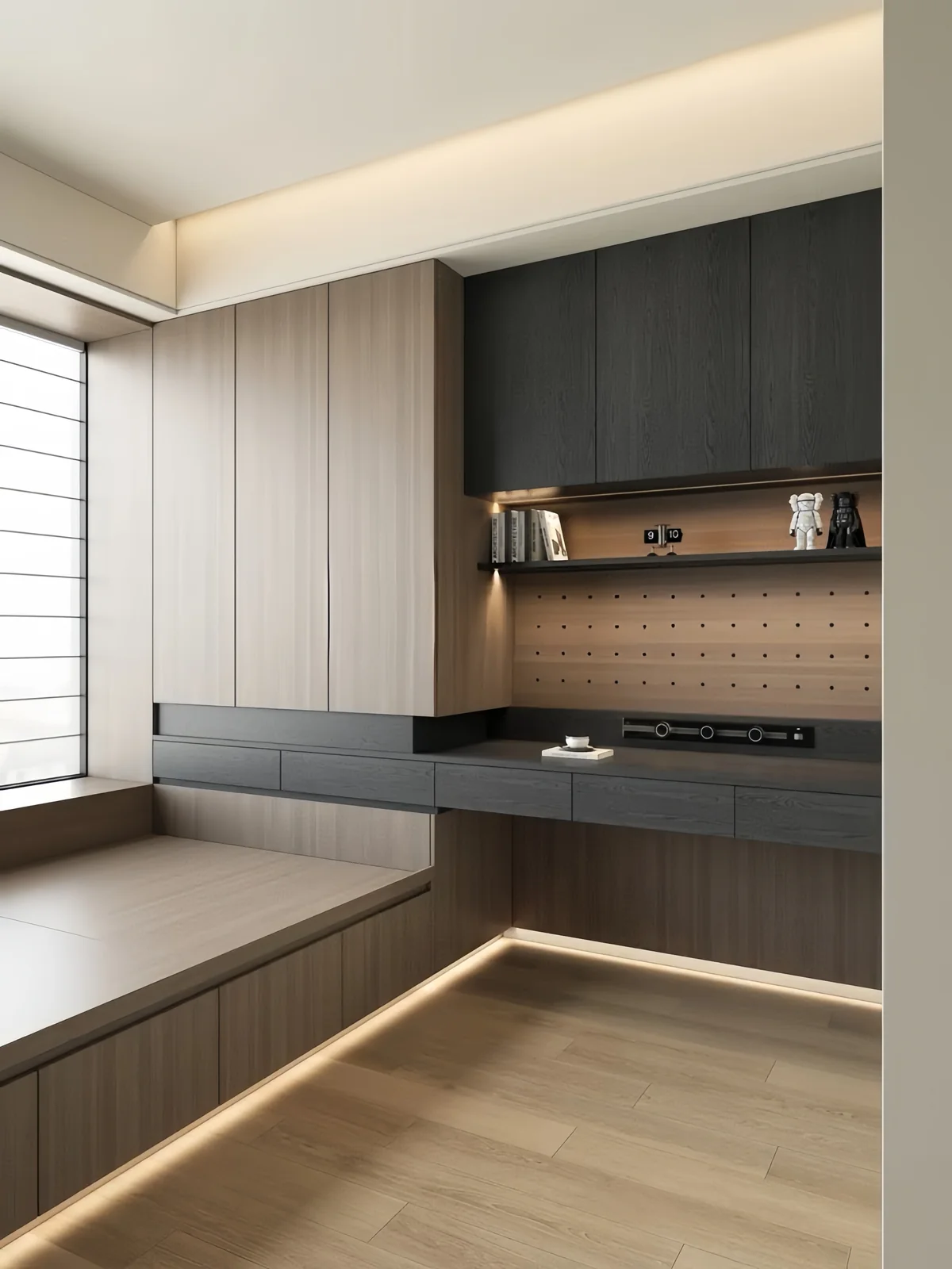 Bedroom wardrobe with dressing table for a Singapore home