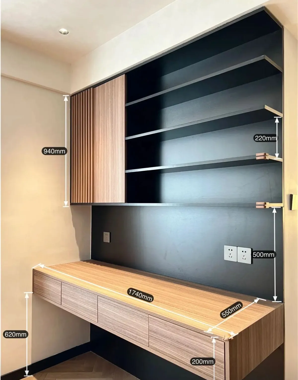 Custom study table measurement reference for furniture quotation in Singapore